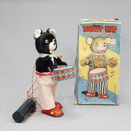 TOY, mechanischer Schlagzeuger, lithographiertes Blech, J. Chein, USA,  1930er Jahre. Spielzeug - Spielzeug