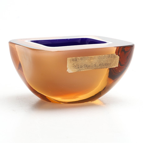 SKÅL, glas, Murano Italien 1900-talets andra hälft. på auktion hos Crafoord Auktioner Malmö