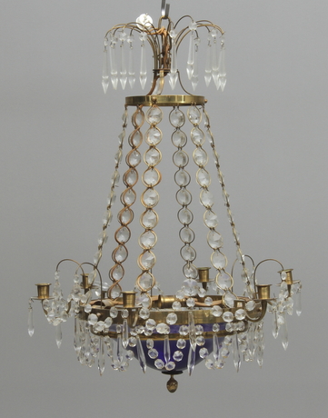 LJUSKRONA, för 6 st ljus, gustaviansk stil, 1900-tal.
