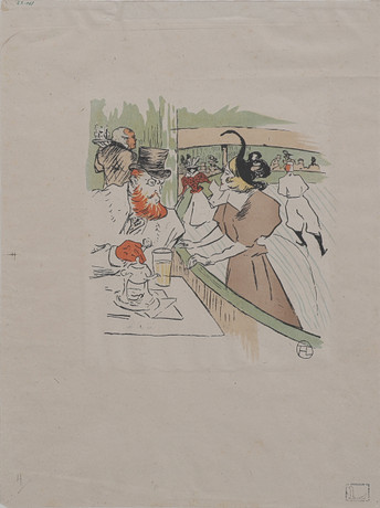 HENRI DE TOULOUSE-LAUTREC. LITOGRAFI, PROVTRYCK TILL "SKATING PROFESSIONAL BEAUTY", AVSEDD FÖR "LE RIRE", NO 6 på auktion hos Crafoord Auktioner Lund