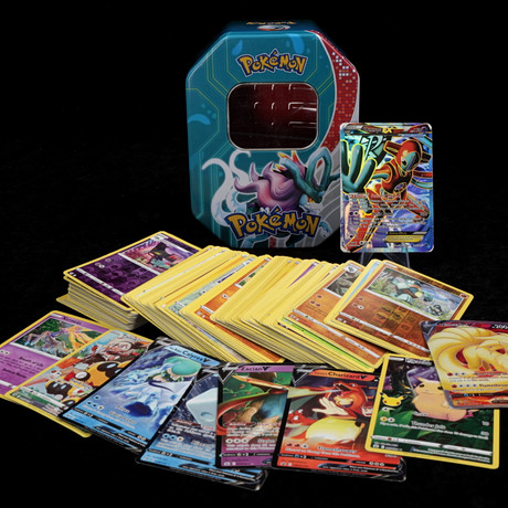 POKMON CARDS, approx. 100 pcs, 2 binders, fairy & dragon type collection,  Japanese & English. Toys - Toys - Auctionet