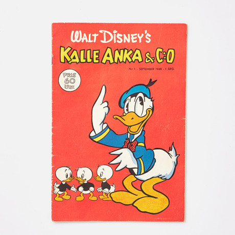 KALLE ANKA & CO. 1948, nr 1, FN+. på auktion hos Stockholms Auktionsverk Sickla