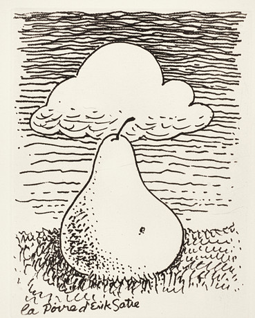MAN RAY (USA, 1890-1976). "La Poire d’Erik Satie", (1969), signerad och numrerad XII/XVII, etsning och akvatint.