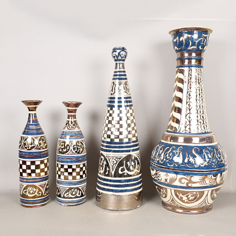 CLIVE BROOKER, THREE BRUTALIST DESIGN STUDIO POTTERY VASES (3
