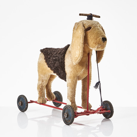14 Steiff シュタイフ ゴールデンレトリバー　Hektor 犬 STEIFF GOLDEN RETRIEVER 'HEKTOR' WITH BUTTON AND LABEL. Toys