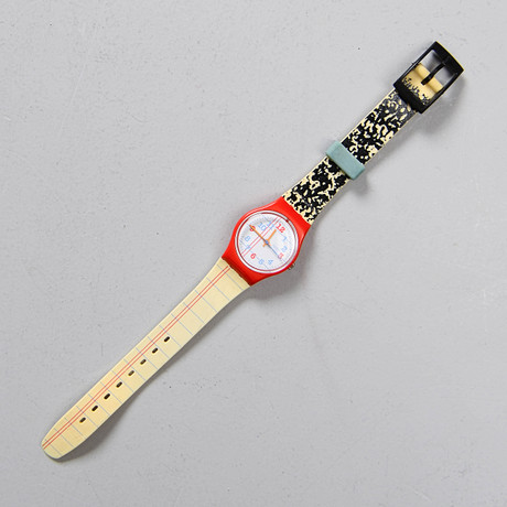 BRACELET WATCH in original box, Swatch, Vivienne Westwood. Clocks