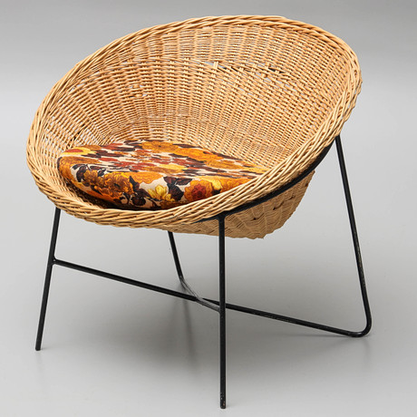 Korbstuhl, Bambus/Rattan, 1950er/60er Jahre. Mbel - Sessel & Sthle -  Auctionet