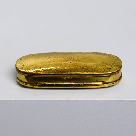 lead tobacco box TOBACCO BOX OF LEAD. IN THE YEARS 1750-1800. PROBABLY FRANCE. Silver &  Metals - Other metals