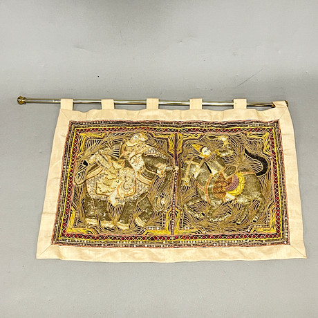 CURRY MELIN. Textile/Wall Hanging, “Hurricane”, Strömma, 1970s