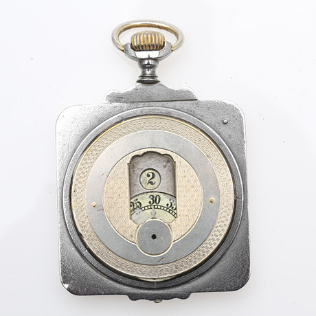 FERO FELDMANN SWISS POCKET WATCH WITH MONA LISA MOTIVE ON CHAIN