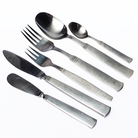 ARNE JACOBSEN. Cutlery set, 71 dlr, stainless steel, model 