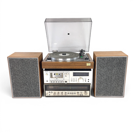 BANG & OLUFSEN. stereo system, 10 pieces, media bench “Attyca 2
