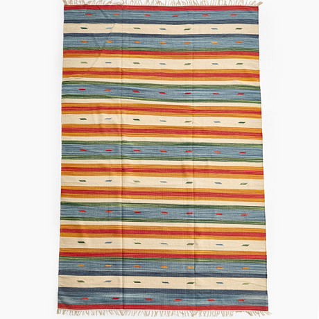 CURRY MELIN. A canvas, “Hurricane”, Stromma, 1970s. Carpets