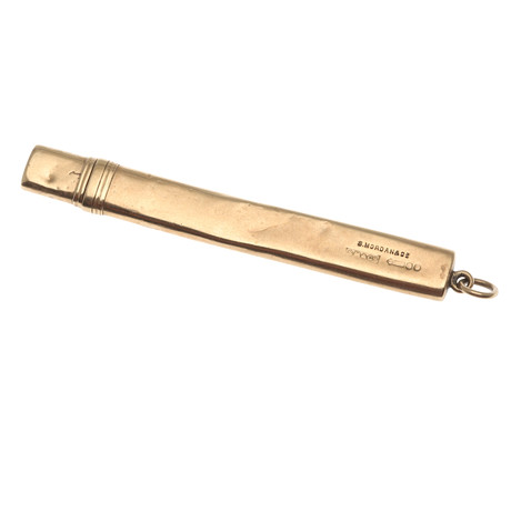A 9 CARAT GOLD PROPELLING PENCIL BY SAMPSON MORDAN & CO