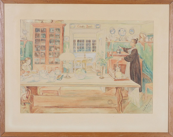 CARL LARSSON. A porcelain figurine “Pontus with flag”, Royal