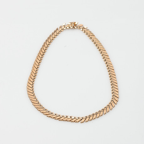 COLLIER, fantasilänk, guld 18K, Italien.