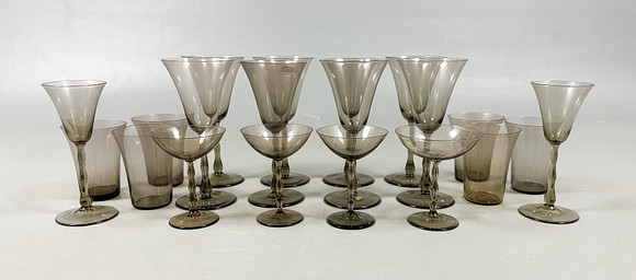 SIMON GATE. GLASSERVIS, 20 delar, "Stork", Sandvik.