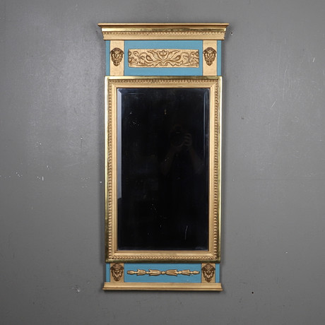A mirror, Ikea “Pirål”, bronzed frame, faceted glass. Mirrors