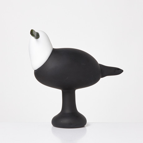OIVA TOIKKA. GLASS BIRD, Pikku Kuikka. (Small Loon). Signed O
