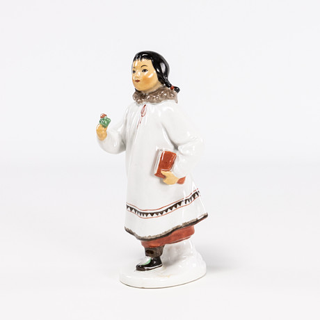 LARS NORRMAN. Farblithografie, „Dorande Inuit“, signiert