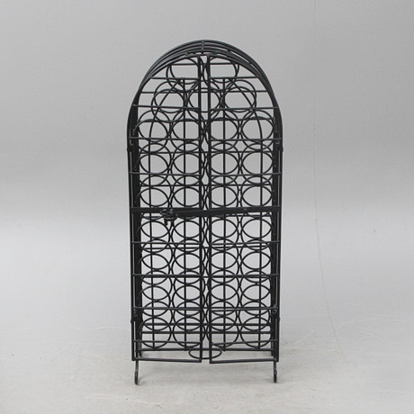 MICHAEL NOLL. A wine rack, aluminium, Eichholtz, 2000s. Silver