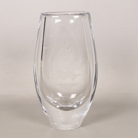 ERIKA LAGERBIELKE. Signed Orrefors art glass vase 