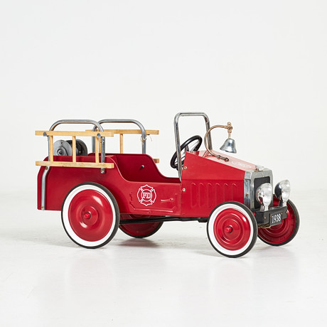 野村トーイ•新工社？ダブルネーム　電動　FIRE CHIEF CAR 動作品 Fire Chief Car, Vintage Tin Plate Friction Novelty Toy, Nakamura