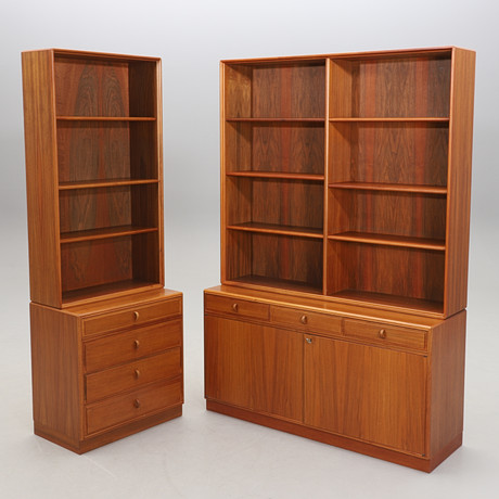 BCHERREGAL, 2-teilig, Eibe, englischer Stil, Rosjohn, zweite Hlfte des  20. Jahrhunderts. Mbel - Schrnke & Regale - Auctionet