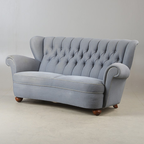 SOFFA, textilklädd, Swedish modern, 1940-tal. på auktion hos Helsingborgs Auktionskammare