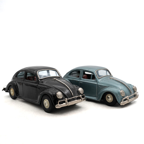 MODELLBILAR, Volkswagen, Japan, 1950-tal. 2 delar.