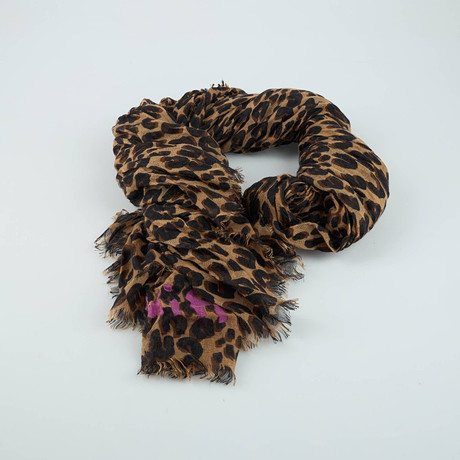 LOUIS VUITTON, leopard print scarf.
