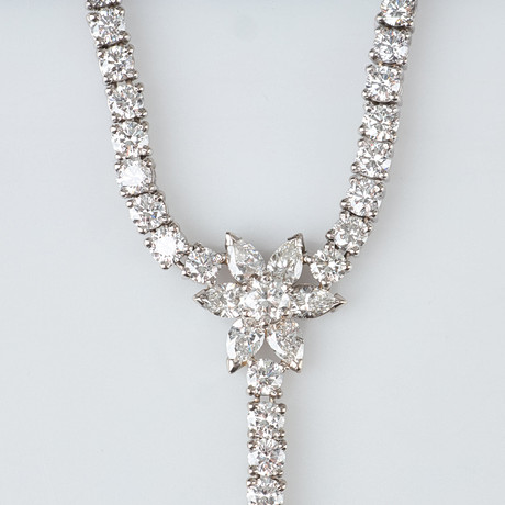 DIAMANTHALSBAND, 18K vitguld, EKI-namnstämpel.