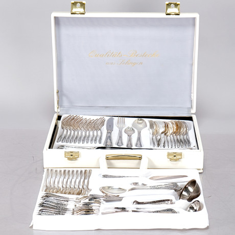 CUTLERY SET, 72 pieces, stainless steel with gilt decoration