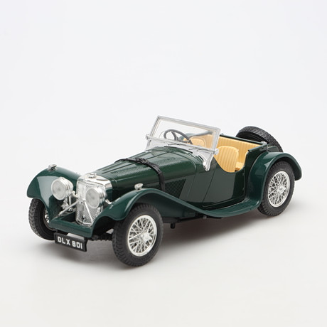 MODELLBIL, Jaguar SS 100, 1937, skala 1/18, Burago.