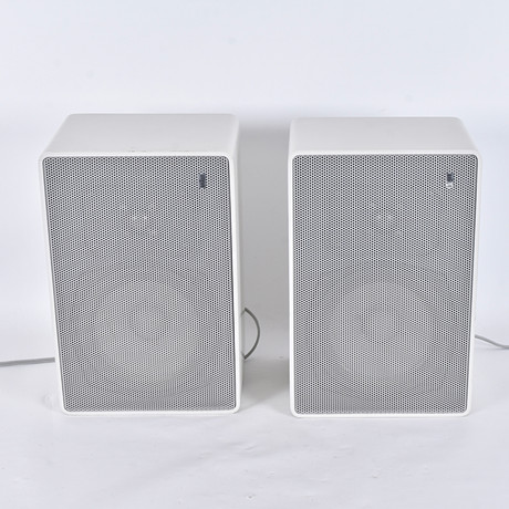 Dieter Rams for Braun, 2 L470 speakers in white (2). Miscellaneous