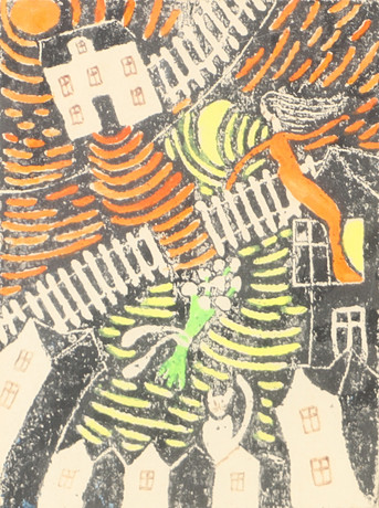 CURRY MELIN. A canvas, “Hurricane”, Stromma, 1970s. Carpets