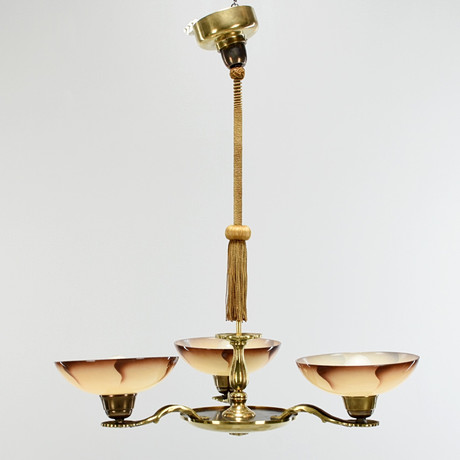 TAKLAMPA, 3 ljuspunkter, Bröderna Malmströms (BM), Malmö, år 1946. på auktion hos Norrlands Auktionsverk