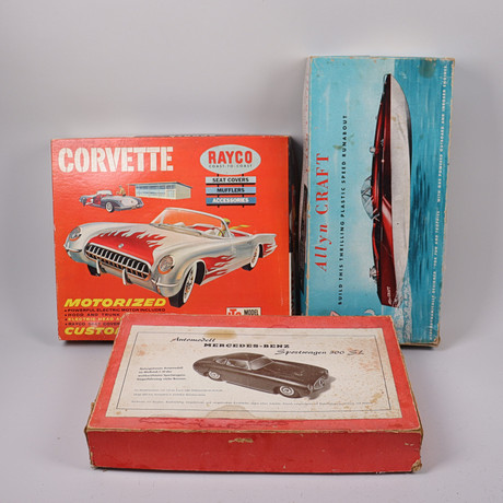BYGGSATSER, Rayco Corvette, Automodell Mercedes Benz Sportwagen 300 SL mm.