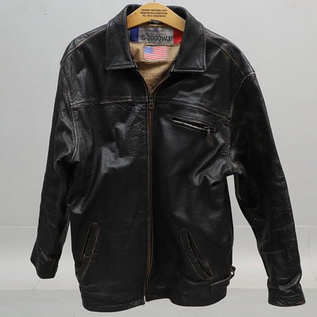 JACKET, black leather, PCP Frei, 2000s. Vintage & Designer Fashion