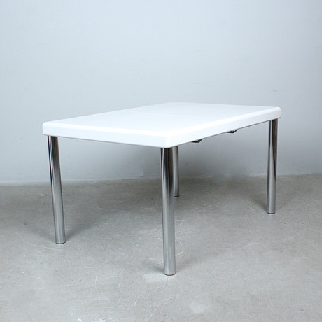 CONFERENCE TABLE, “Bekant”, 140 x 140 cm, birch veneer, white