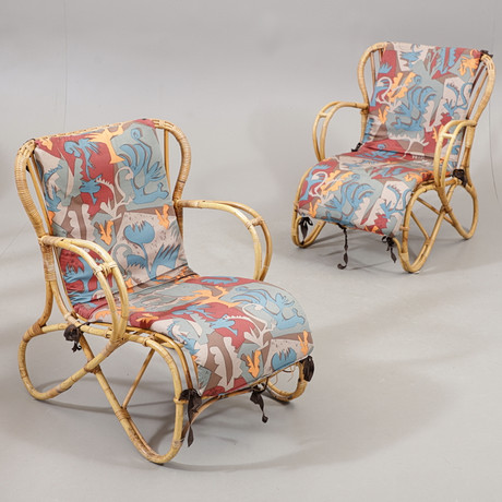 SESSEL, 4 Stck, Bambus und Rattan, 1950er/60er Jahre. Mbel - Sessel &  Sthle - Auctionet