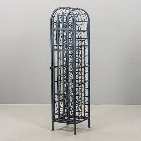 MICHAEL NOLL. A wine rack, aluminium, Eichholtz, 2000s. Silver