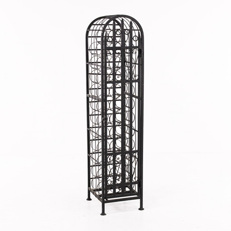 MICHAEL NOLL. A wine rack, aluminium, Eichholtz, 2000s. Silver