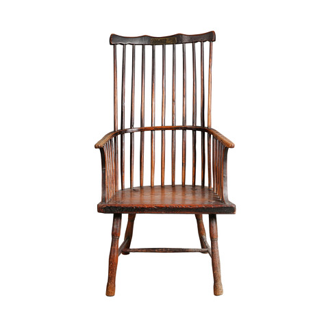 EIN WINDSOR-STUHL AUS EIBE UND ULME AUS DEM 19. JAHRHUNDERT. Mbel - Sessel  & Sthle - Auctionet