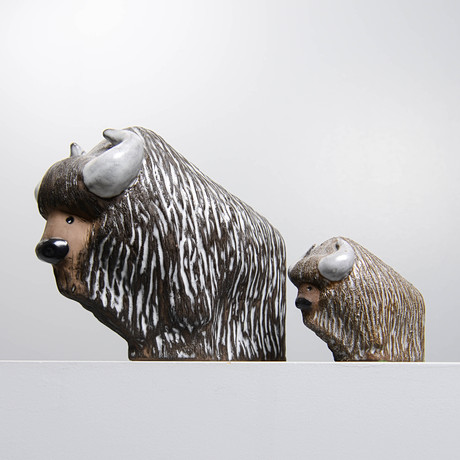 FIGURIN, keramik, Bison, Göran Andersson, Upsala-Ekeby. Keramik