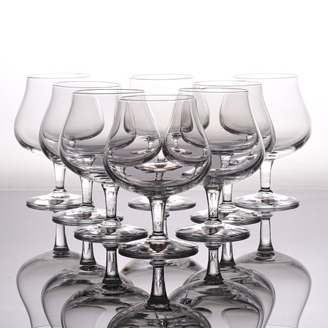 INGEGERD RÅMAN. A set of 6 cognac glasses, Skruf Sweden, I Råman
