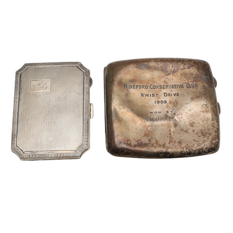 cigarette weight in grams CIGARETTE CASES, 3 pcs, silver, import, total weight 253.85 grams. Silver &  Metals - Silver