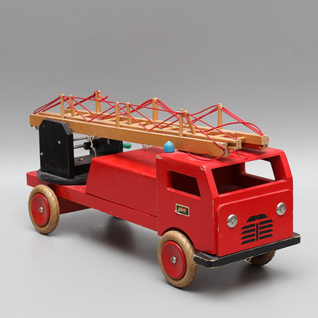 TOY, Fire Truck FD No. 7, Sheet metal and plastic, Masudaya Toys
