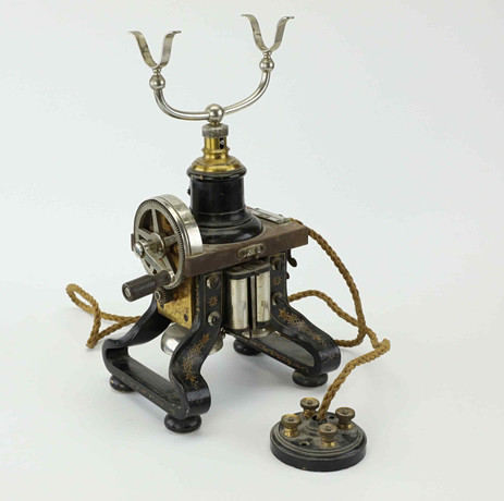 A desk telephone, “The Only Antique Copenhagen Telephone”, Expoga