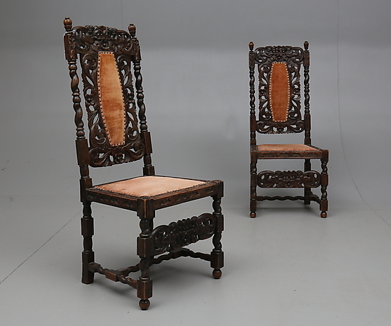 CHAIRS, a pair, Neo-Renaissance style, second part of the 19th century ...